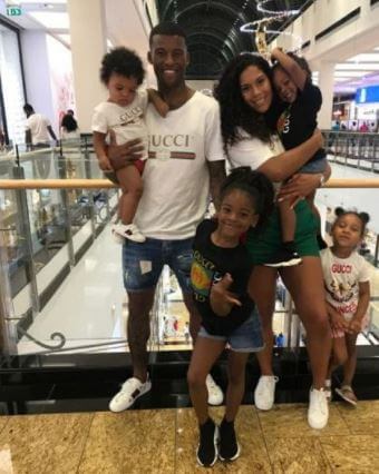 Georginio Wijnaldum with his family.